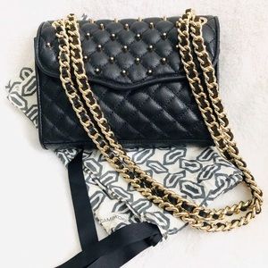 Rebecca Minkoff GOLD Black Stuffed Crossbody - S